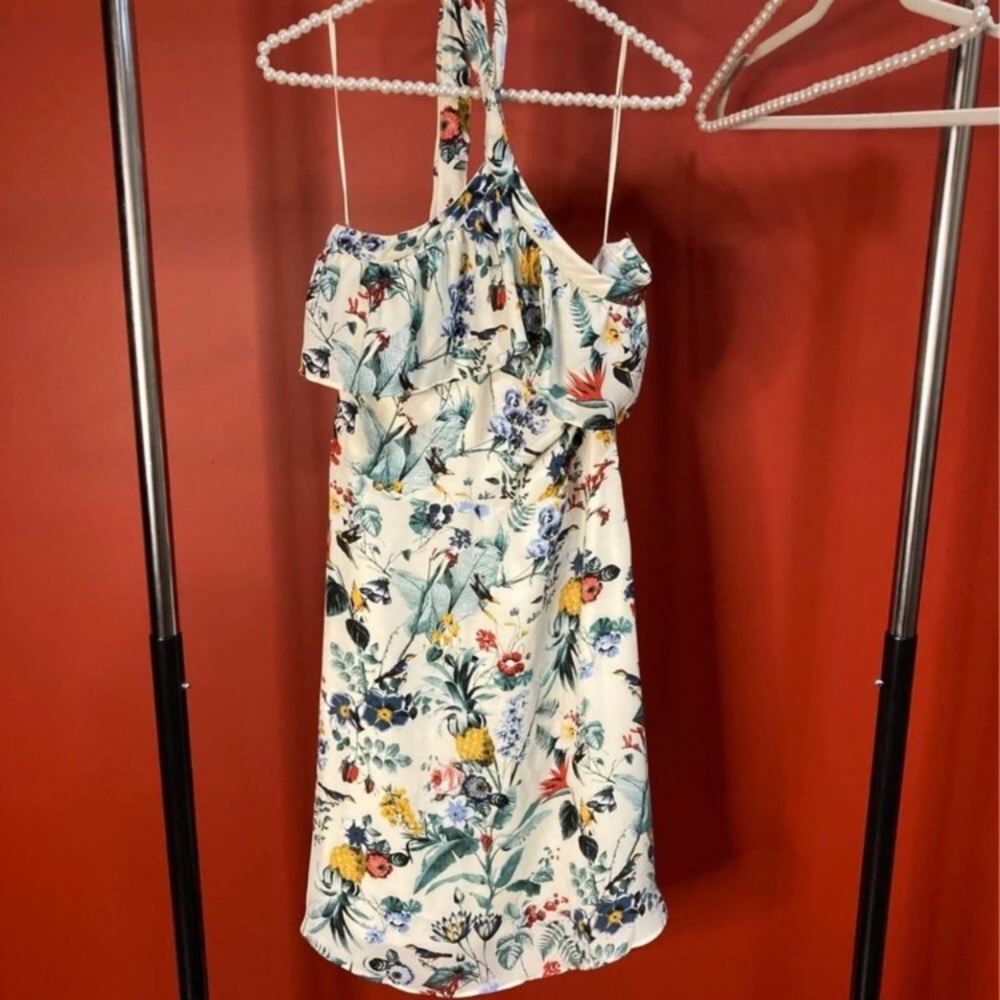 Banana Republic Factory White Floral Halter Sundress Size 4
